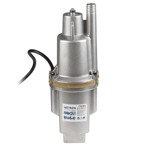 WETRON WVM60 Насос вібраційний 0.25кВт H 75м Q 18л/хв Ø100мм 10м кабелю (верхній забор) 778382
