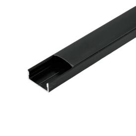 Профіль для LED-стрічки накладний 2м. ЧОРНИЙ (чорний  розсіювач) ПФ-18/5 1022438