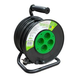 ECO LIGHT Подовжувач електричний на котушці 4 розетки б/з  IP20 (40м.) (2*2,5) ЕКП-0108-0010