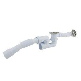EXTRA PLAST ВД50 Сифон для ванни випуск 1 1/2 та гнучкою трубою 40*50