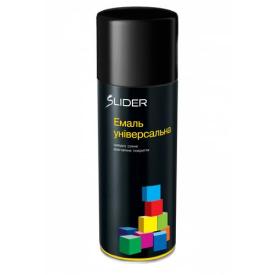 SLIDER Фарба аерозольна універсальна 9005 (ЧОРНА ГЛЯНЦЕВА) 400 мл.