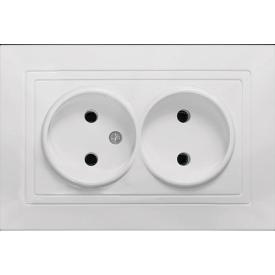 MARSHEL ELEGANT Розетка внутр. 2-я б/з (белая) RS16-377
