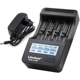 LiitoKala Зарядное устройство для аккумуляторов 4*18650, LCD дисплей Lii 400