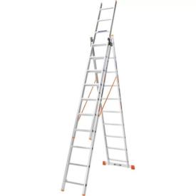 BLUETOOLS Драбина алюмінієва 3-х секційна (3х10 сходинок) 6,72м. 160-9007