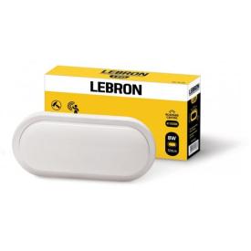 LEBRON LED-Світильник накладний (овал) 8w 4100K 720Lm (датчик руху СВЧ) L-WLO-S 15-37-21