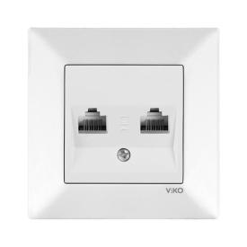 VIKO MERIDIAN Розетка внутрішня 2-а комп'ютерна (біла) 90970034-WH