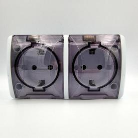 RightHausen BERTA Розетка наруж. 2-я с/з IP54 HN-013051