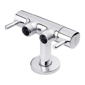 KARRO Кран угловой приборный на 2 выхода 1/2х1/2х1/2 KR-3155