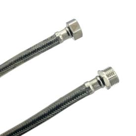 AQUASTRONG SILICONE Гнучка підводка 100см. для води 1/2х1/2 вз AS12100-S