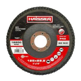 Haisser Диск шліфувальний пелюстковий торцевий Т27 (прямий) Ø125мм P40 5412702