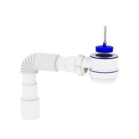 ZERIX SD-01 Сифон для душового піддону з пробкою випуск 70мм 1 1/2'' (ZX4956)