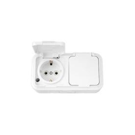 BYLECTRICA ПРАЛЕСКА Розетка 2-я наружная с/з IP54 PA16-303