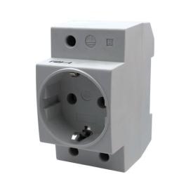 RightHausen Розетка на DIN-рейку з/з 16A 2Р+РЕ AC30 HN-406013