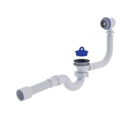 Ani Plast Сифон Ванна- ВОЛНА нерж с вып. и пер.  1 1/2 с г/тр. 40х50 Е 155 (Е156)