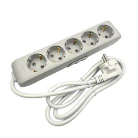 Panasonic X-tendia Удлинитель электрический 5р./3м. з/з, защита. шторки (серый) WLTB0453-2GR
