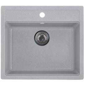 ZERIX ZS-5751S-09 Мийка гранітна 570*510мм. (сіра)