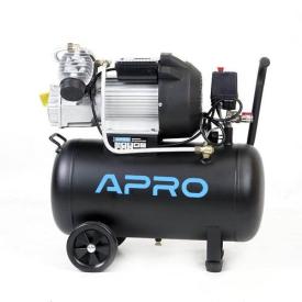 APRO Компрессор двухцилиндровый 2.2кВт 416л/мин 8бар 50л (2 крана) 850178
