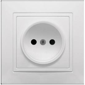 MARSHEL ELEGANT Розетка внутр. 1-я б/з (белая) RS16-375