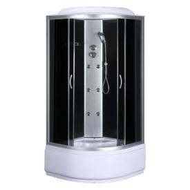 MIXXUS STRONG SBH01-90x90x215-GR SATIN Душевой бокс с гидромассажем 90*90мм (высокий поддон) (MI6889)