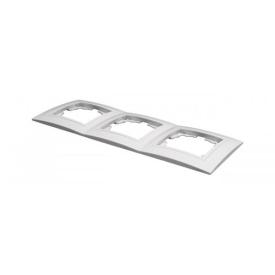 MARSHEL ELEGANT Рамка гориз. на 3 механизма (белая) FE-3
