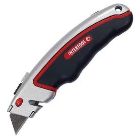 INTERTOOL Ніж будівельний з висувним трапецеподібним лезом HT-0516