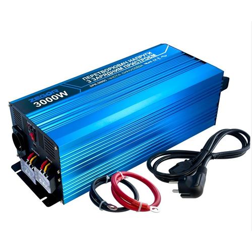 ZEGOR Инвертор-преобразователь напряжения UPS 3000W 12/220V (чистая синусоида) DPR-3000C