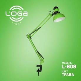 ТМ LOGA Настольная лампа (со струбц.) ТРАВА L-609