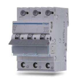 Hager Автоматичний вимикач 3P 25A «C» 6kA MCS325