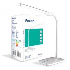 Feron Настольная LED-лампа 6W 3000-6400K 400Lm (БЕЛАЯ) DE1732
