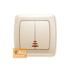 VIKO CARMEN Вимикач внутрішній 2-й з підсвіткой (кремовий) 90562050
