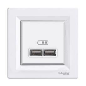 Schneider ASFORA Розетка USB 2,1A (біла) EPH2700221