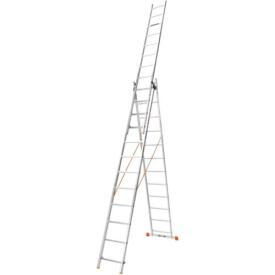 BLUETOOLS Лестница алюминиевая 3-х секционная (3х12 ступеней) 8,4м. 160-9009