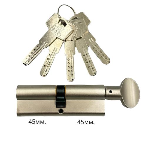 KALE 164BM 90MM Циліндр ключ-тумблер двухрядка 45*45 (нікель)