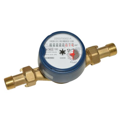 BMETERS GSD8-I Лічильник холодної води з монтажним комплектом DN15 1/2 R100 L=110мм.