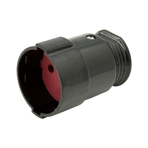 RightHausen Штепсельне гніздо б/з 16A (чорне) HN-022042