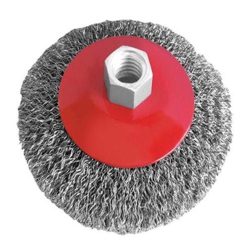 INTERTOOL Щетка конусная 115 мм, для УШМ, М14 (витая проволока) BT-5115