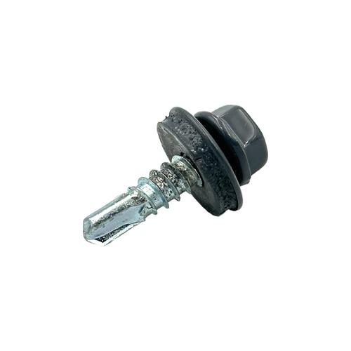 R9T6 Саморез по металлу с шайбой EPDM 4,8*19мм. ГРАФИТОВЫЙ СЕРЫЙ RAL7024 (пач/250шт)