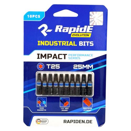 RAPIDE IMPACT Біта T25 25мм. (уп./10шт.) RAHФ-00002338