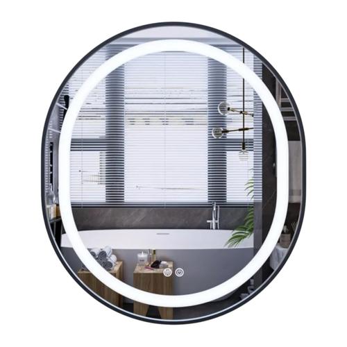MIXXUS Premium ELLIPSE MV05-80x70-REVERSE BLACK Дзеркало (LED Touch, Anti-fog, димер (3-6,5kK)) (MP6646)