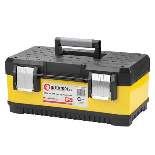 INTERTOOL Ящик для инструментов с металлическими замками, 19,5 498x289x222 мм BX-2019