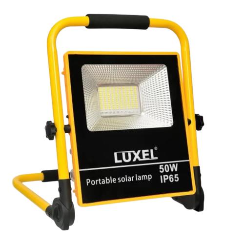 LUXEL LED-Прожектор аккумуляторний з сонячною панелью (6V/6W) 50W 1000Lm 8000mAh IP65 Micro-USB SFLP-50