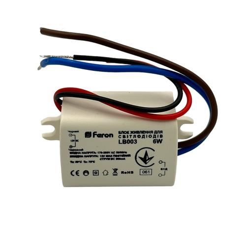 Feron Блок живлення 6W 12V IP20 LB003