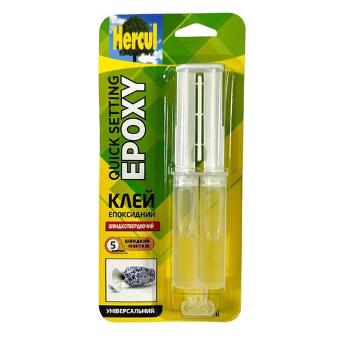 HERCUL QUICK SETTING EPOXY Епоксидний клей універсальний  25мл. HE340