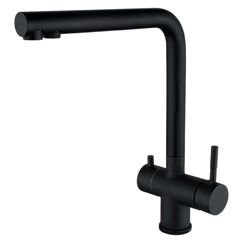 ZERIX LUX-021 Black Змішувач для кухні під фільтр нерж. сталь SUS304 (чорний) (ZX4870)