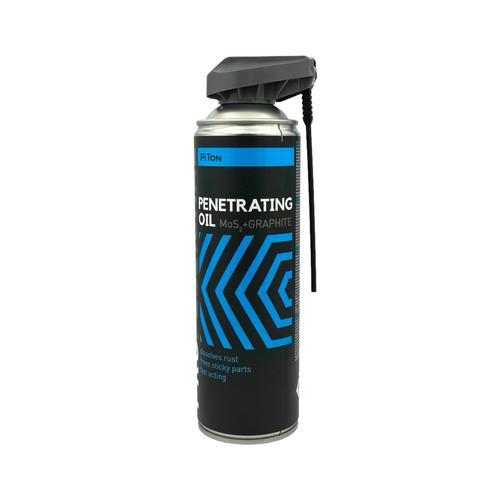 PITON PROFESSIONAL Смазка проникающая ЖИДКИЙ КЛЮЧ+MoS2+GRAPHITE 500мл.