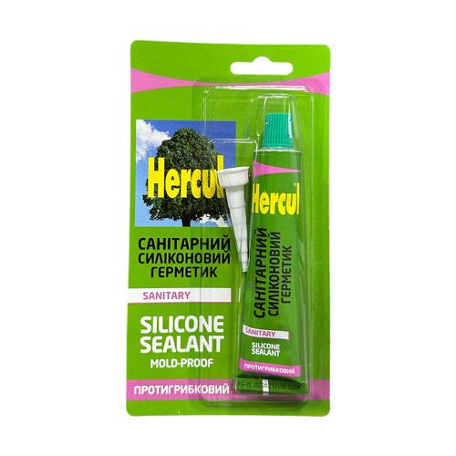 HERCUL SANITARY Санітарний силіконовий герметик в тюбику 50мл. (білий) HS110