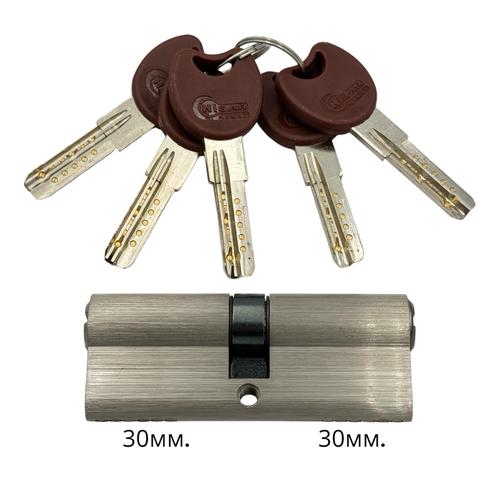 HISAR Циліндр ключ-ключ 30*30 (нікель) ZC-60(30*30)