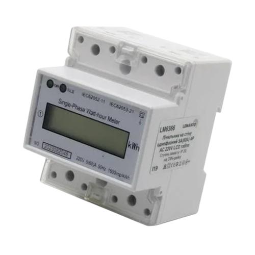 LEMANSO LM6366 Лічильник однофазный 5А(60А) LCD табло 230V