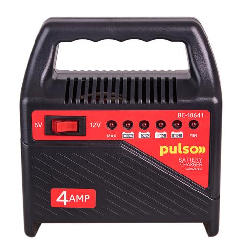 PULSO BC-10641 Зарядний пристрій 6-12V, 4A до 10-60Ah (підходить на свинцево-кислотні АКБ)