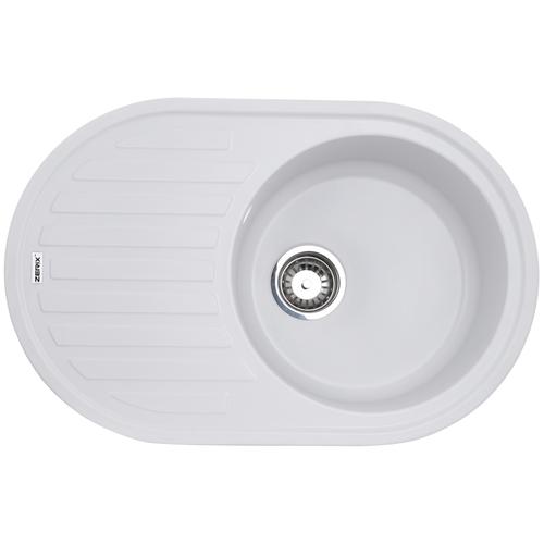 ZERIX ZS-7750R-01 Мойка гранитная 760*500мм. (белая)